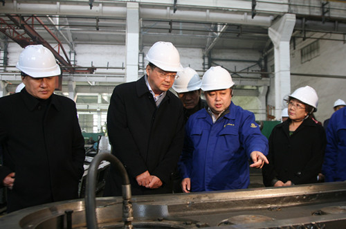 韩松副市长一行深入西安煤机生产一线调研企业名牌战略实施情况