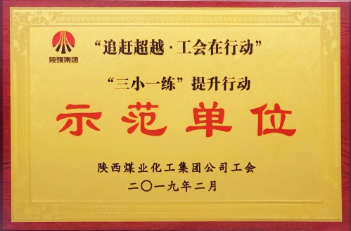 公司工会获陕煤集团“八项行动”示范单位荣誉称号